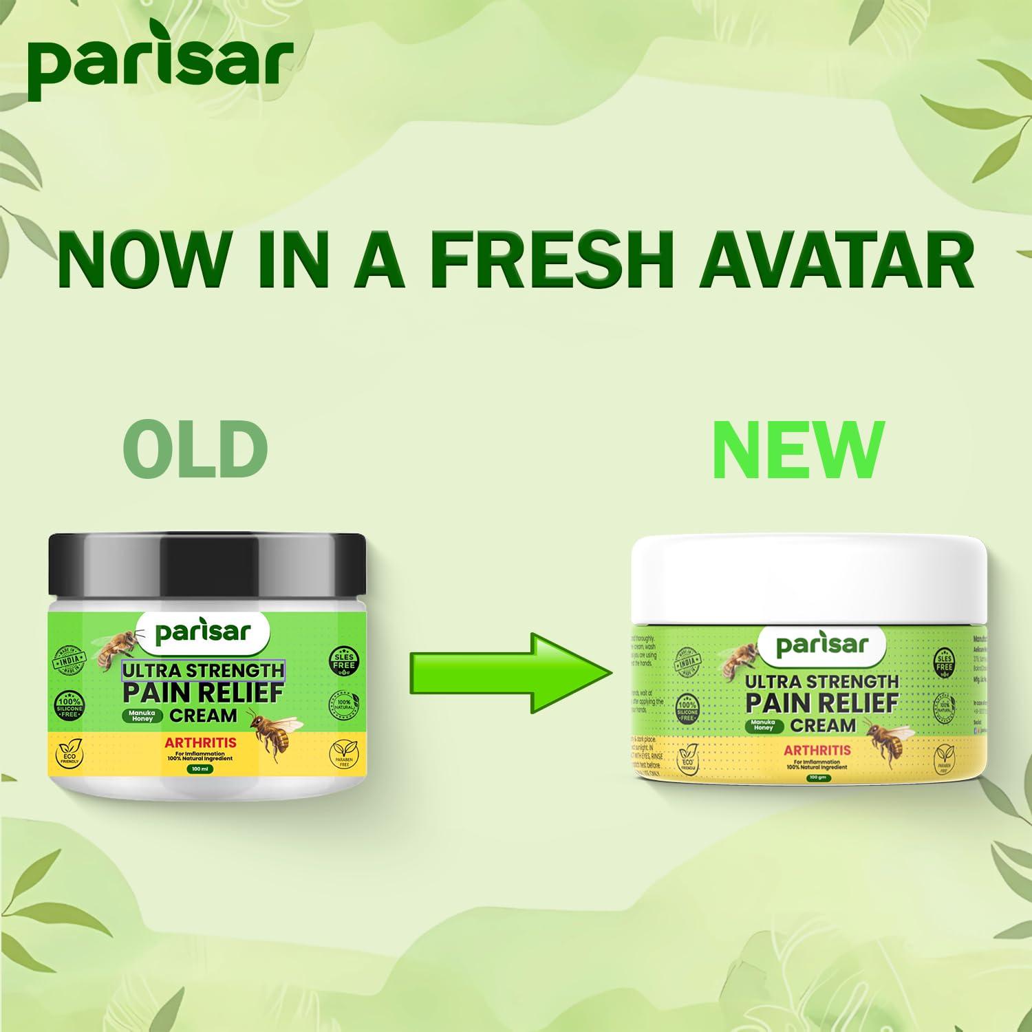 PARISAR PHARMA Parisar Pharma Ultra Strength Pain Relief Cream | Bee Venom Joint and Bone Therapy Cream | (100g)(Pack of 2)