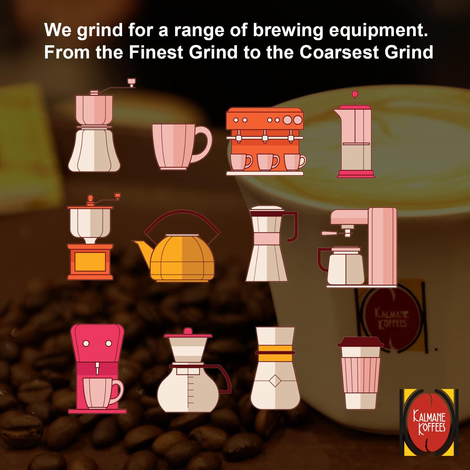 Kalmane Koffees Kalmane Koffees | Madras Filter - Medium Grind Ground Coffee Powder Made with 100% Specialty Grade Arabica - Roasted Frequently in Small Batches - Aromatic Flavor, 70% Coffee 30% Chicory (250 gm)