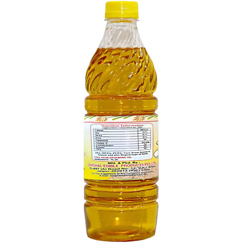 TILSAR Tilsar 500ml Ghani White Sesame Oil (Kolhu/Chekku Filtered Til Oil / Gingelly Oil) - 500ml