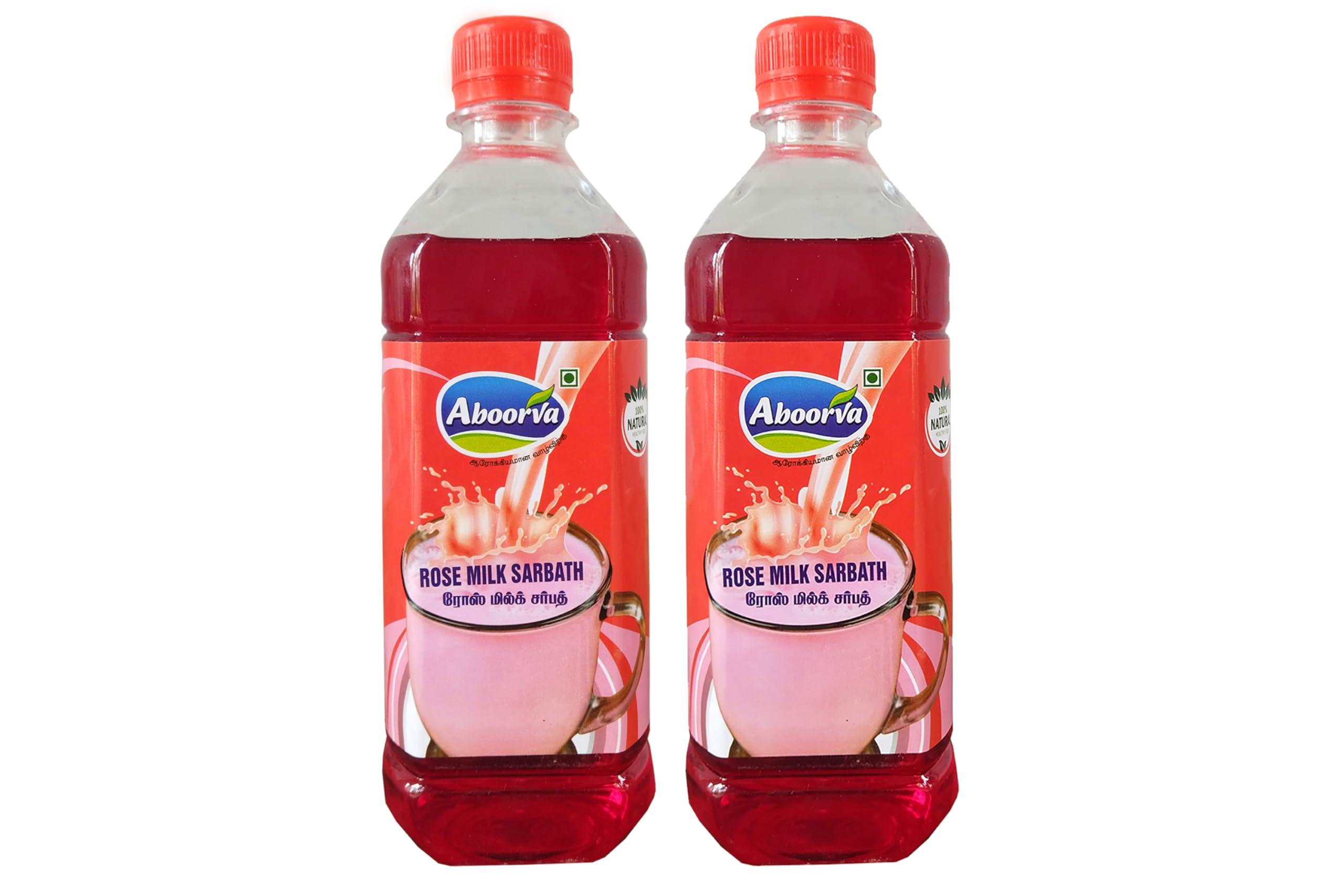 Aboorva Aboorva Rosemilk Sarbath-500ml(Pack of 2)