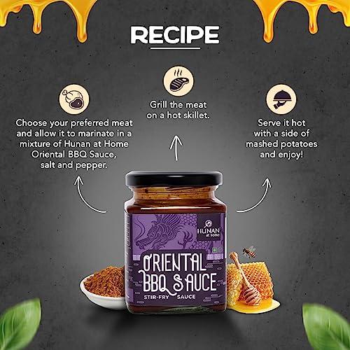 Hunan at Home Hunan at Home Tangy Sweet Oriental BBQ Stir Fry Sauce (250 Gms) No MSG, 100% Vegetarian, Ideal for Stir Fries, Sizzlers, Noodles, Marinade, Dip, Dressing, Used in Korean, Thai and Chinese Cooking