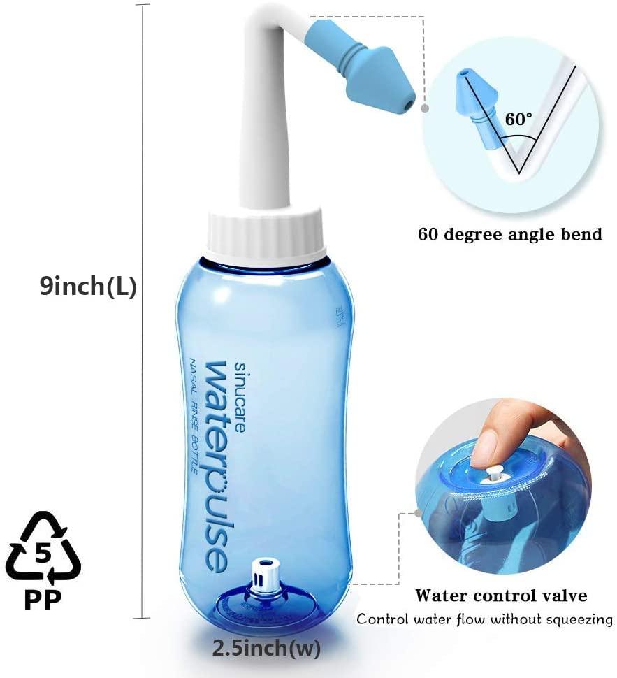 Fariox Fariox Neti Pot Sinus Rinse Bottle Nasal Wash Bottle Nasal Wash Bottle, Sinus Rinse and Nasal Irrigation Nasal Wash Bottle Pot Device Nasal Irrigation Perfect for Adult & Kid
