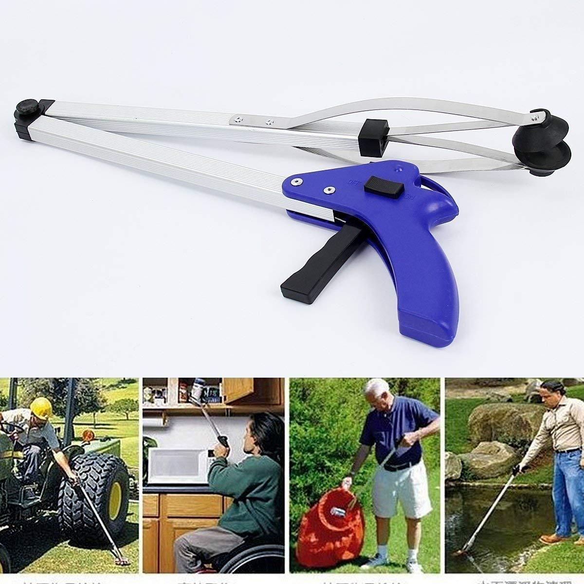 TONSYL TONSYL Folding Compact Helping Hand Long Reach Pick Up Grabber, Aluminum Reaching Aid for Yard, Home, Office, Disabled or Elderly Easy Portable Convenient
