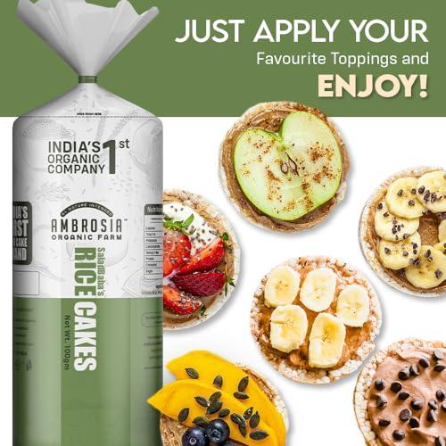 Ambrosia Organic Farm Ambrosia Organic Farm Healthy Quinoa Rice Cake 27 Calories, No Fat, No Cholesterol, No Sugar, Gluten Free, Lightly Salted (150g Each) (Pack of 4)