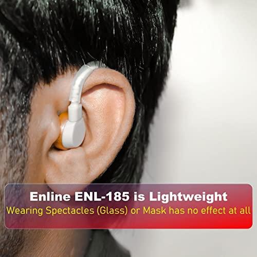 Enlinea Enlinea ENL-185 Behind-The-Ear (Bte) Hearing Aid Machine For Ear Old Age | Suitable For Mild To Moderate Hearing Loss (Pack of 1)