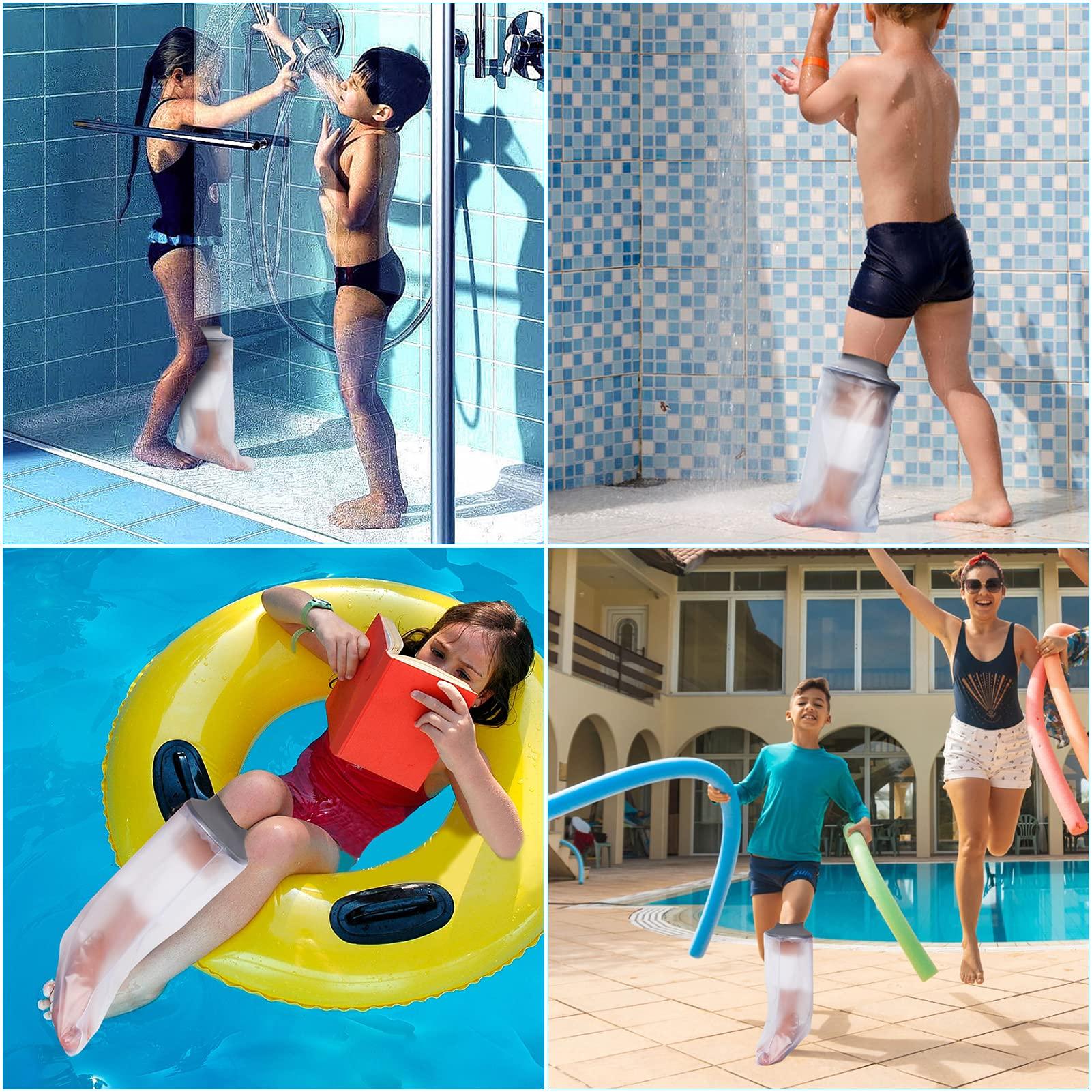 Zoyehoo Kids Leg Cast Cover for Shower Bath Teens, Waterproof Cast Protector to Keep Wound Dry, Reusable Soft Comfortable Cast Shower Cover for Child Leg Knee Foot Ankle Surgery Bandage