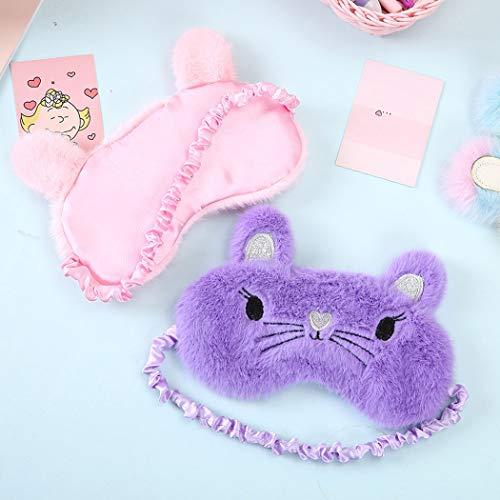 Zoylink Zoylink Sleep Mask Cartoon Cat Decor Eyes Cover Comfortable Night Blindfold