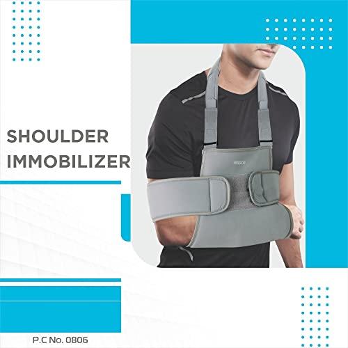 Vissco Vissco Shoulder Immobilizer, Shoulder Support for Shoulder Dislocation, Joint injuries, Pain Relief Belt, Support Brace, Pain Reliever for Rotator cuff injury, Post paralysis - Large (Grey)
