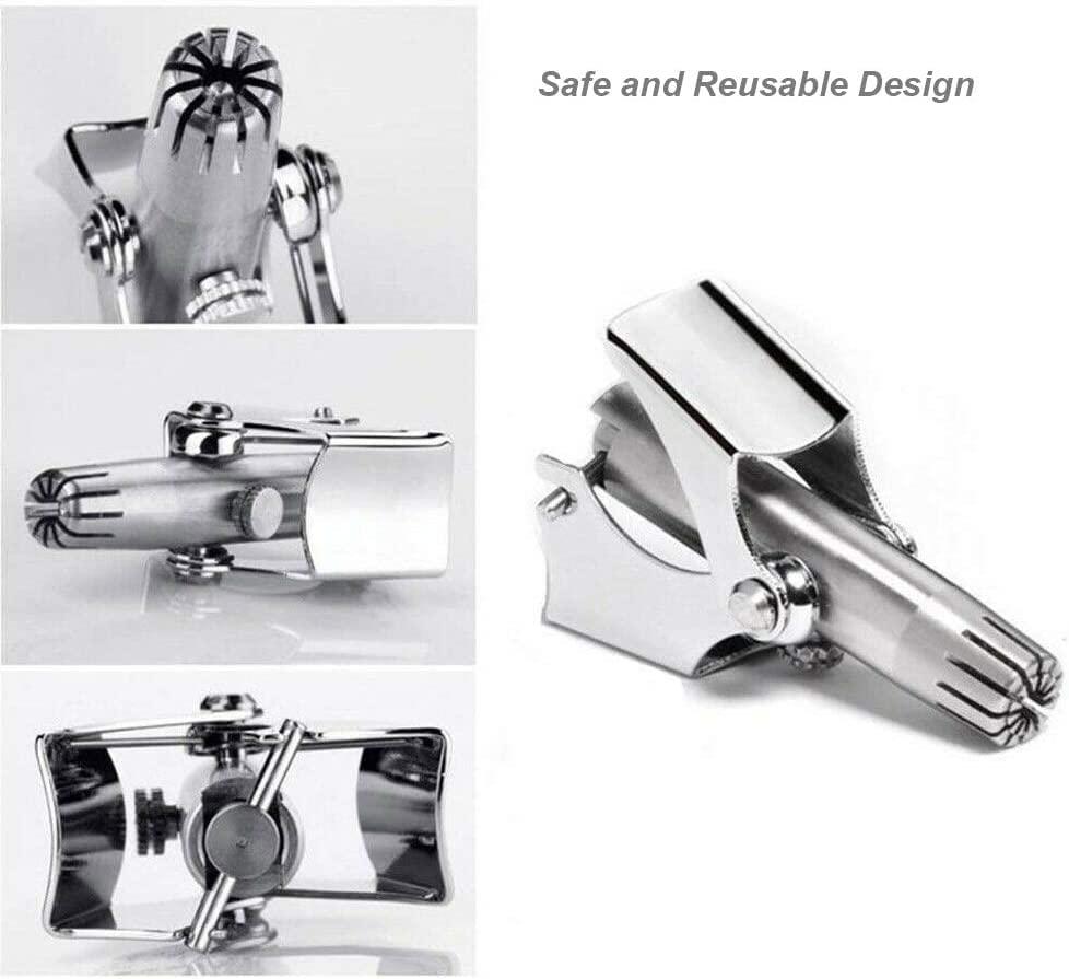 Ritmo Ritmo Nose & Ear Hair Trimmer (No Batteries Required) - Perfect Manual Stainless Steel Nose Hair Remover for Men & Women