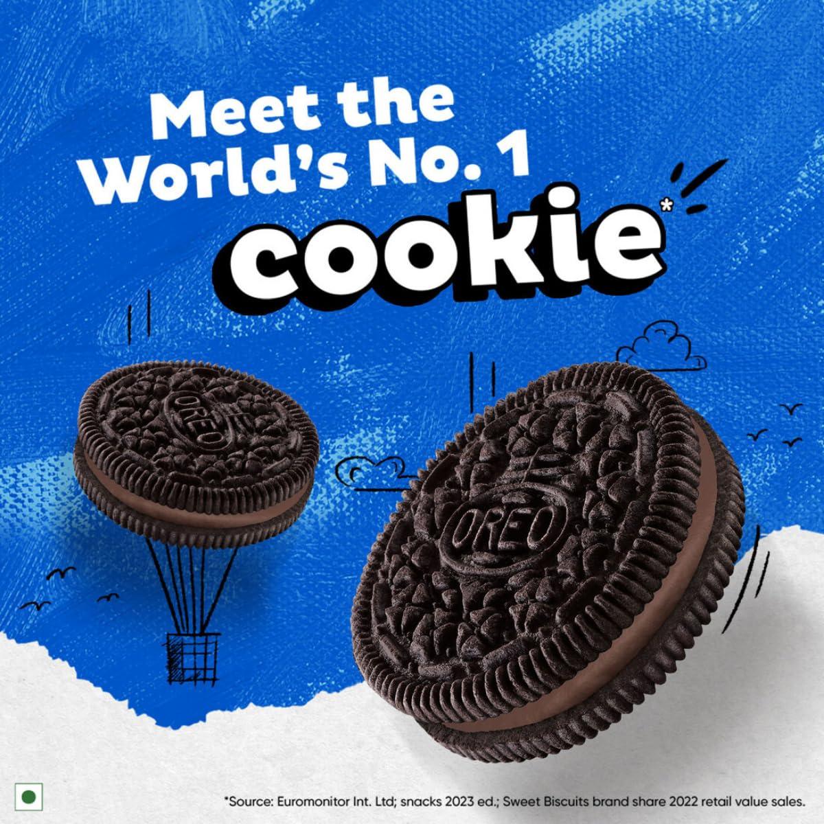 Oreo Oreo Cadbury Chocolate Flavour Cream Sandwich Biscuit, 481.25 Gram , Pack Of 2 X 481.25 Gram Jumbo Pack