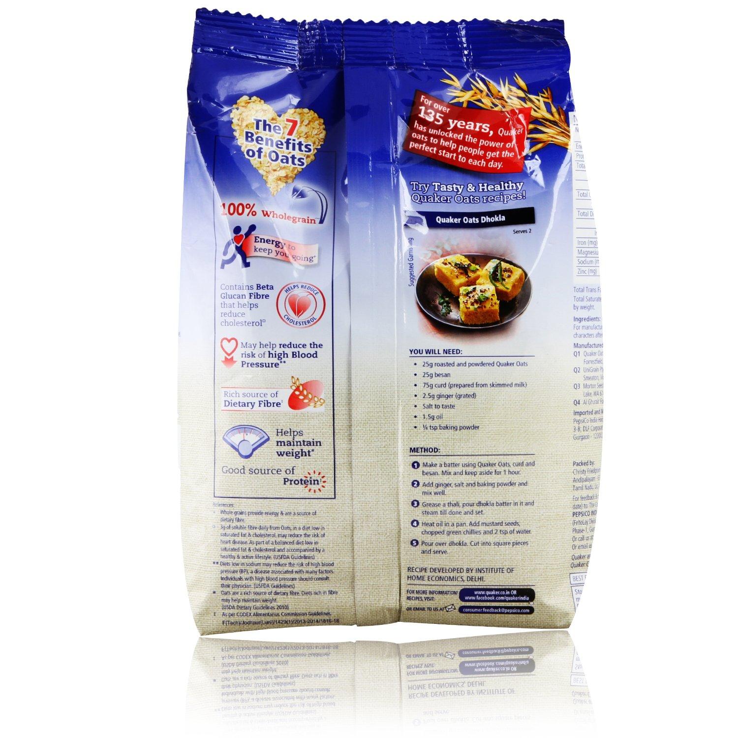 Quaker Quaker Oats, Whole Grain - 400Gm Pack