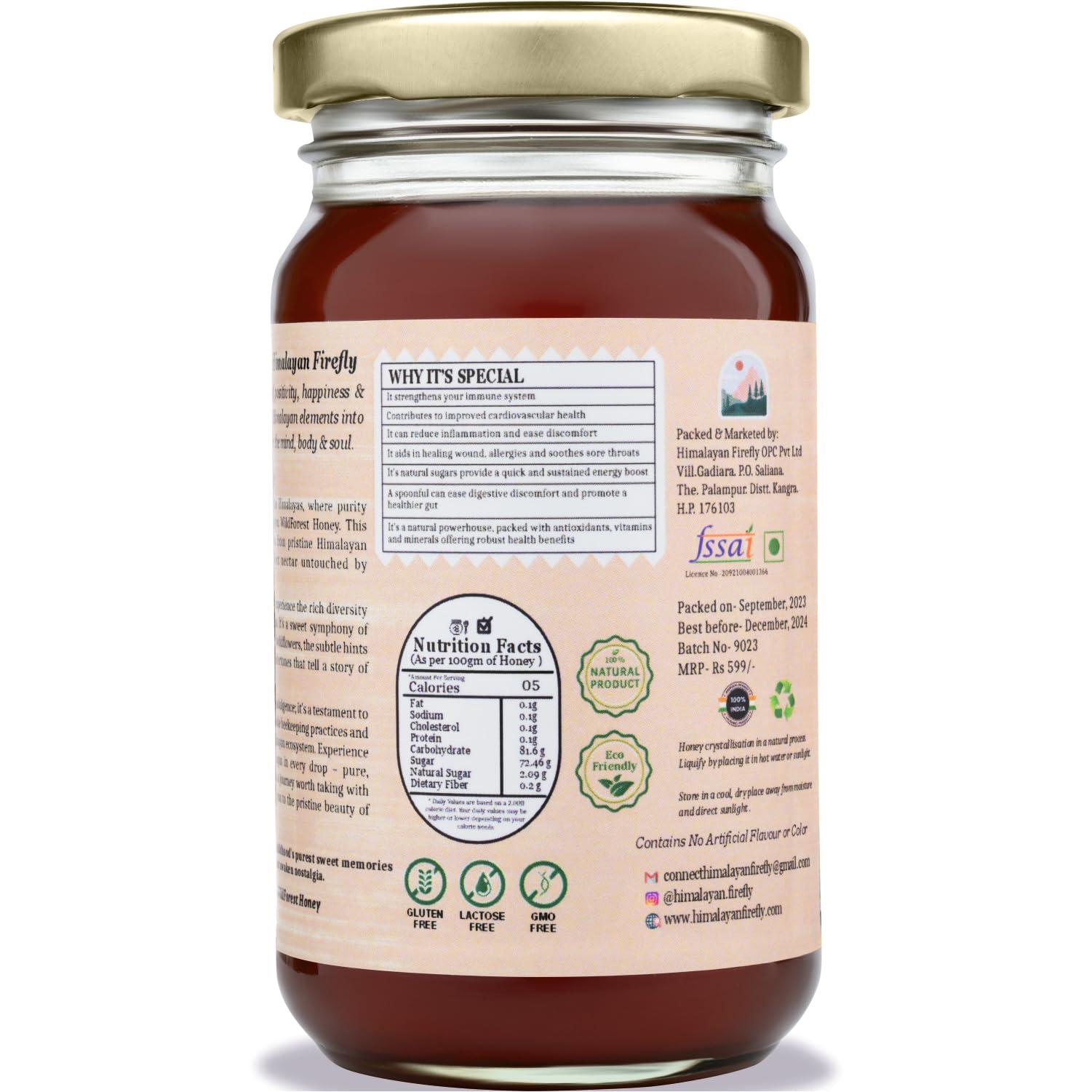 HIMALAYAN FIREFLY Himalayan Firefly Forest Honey (250 ml), 100% Pure Himalayan Organic Honey