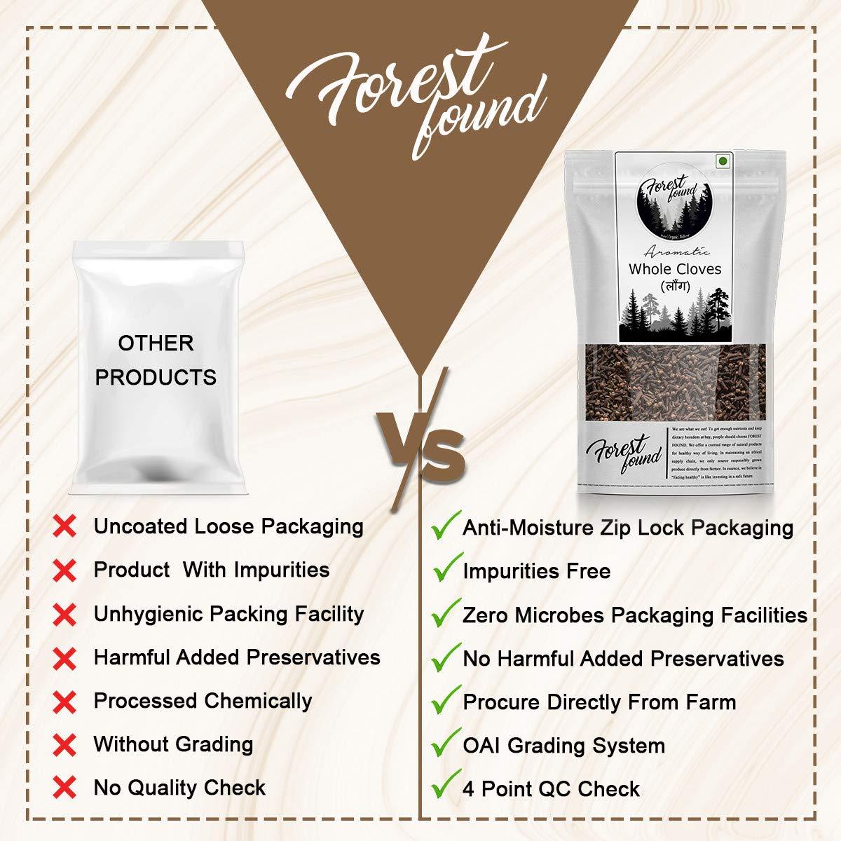 FOREST FOUND Forest Found Whole Cloves Spices ,Kerala Origin | Lavang, Laung, Laving, Grambu (250 Gram)