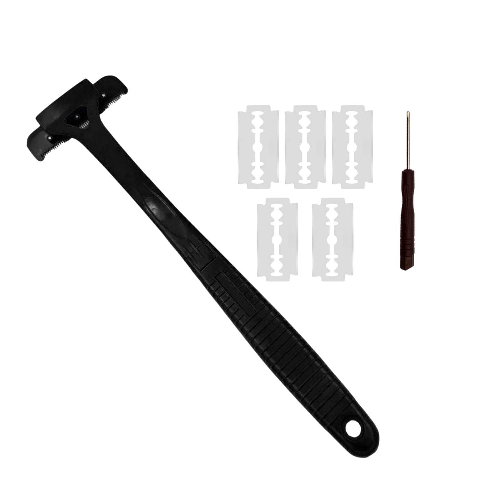 SECRET DESIRE SECRET DESIRE Back Shaver for Men Back Scratcher Leg Ergonomic Handle Body Shaver black