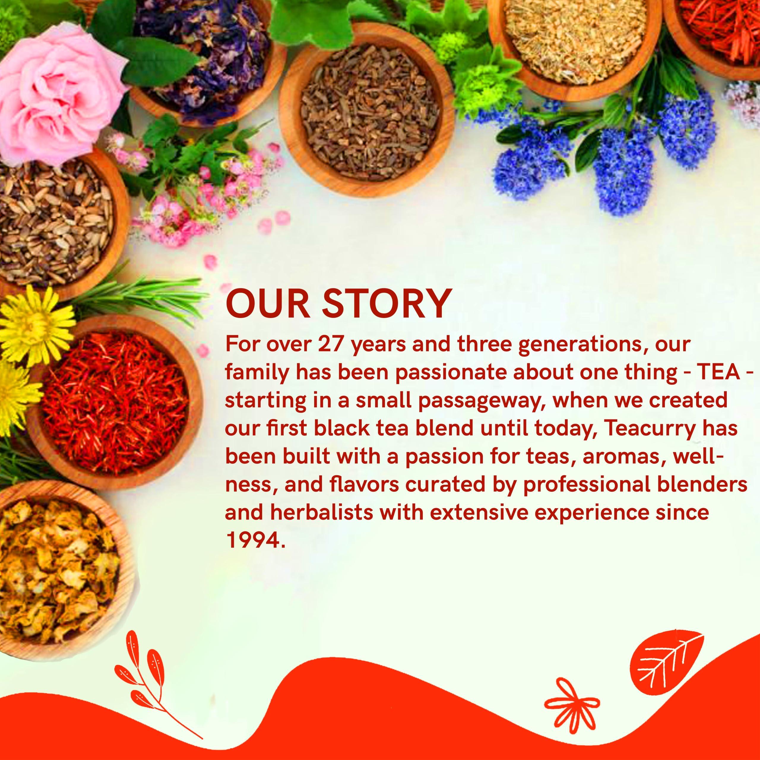 TEACURRY TEACURRY DHT Blocker Tea (1 Month Pack | 30 Tea Bags) - Helps with Hair Growth, Shine, Repair & Strength