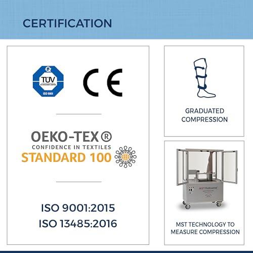 Sorgen Sorgen Class I Medical Compression Stockings for Varicose Veins | Class 1 Knee Length stockings | Below Knee Class I Compression Socks | 18-21 mm Hg pressure stockings (Medium)