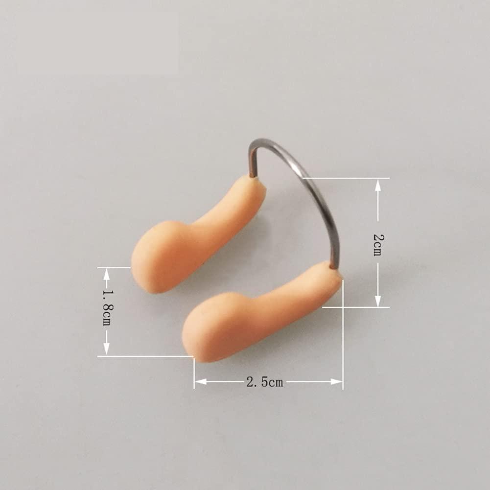 UUYYEO UUYYEO 6 Pcs Swimming Nose Clip Silicone Nose Plugs Training Nose Protector Metal Nose Clip for Adult