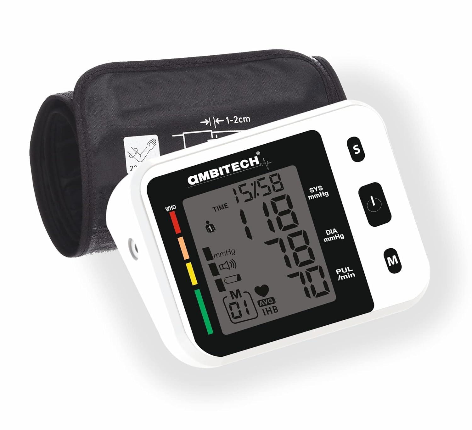 AMBITECH AmbiTech Fully Fully Automatic Arm-type BP Monitor With 2 Year Replacement Warranty (Made In India)