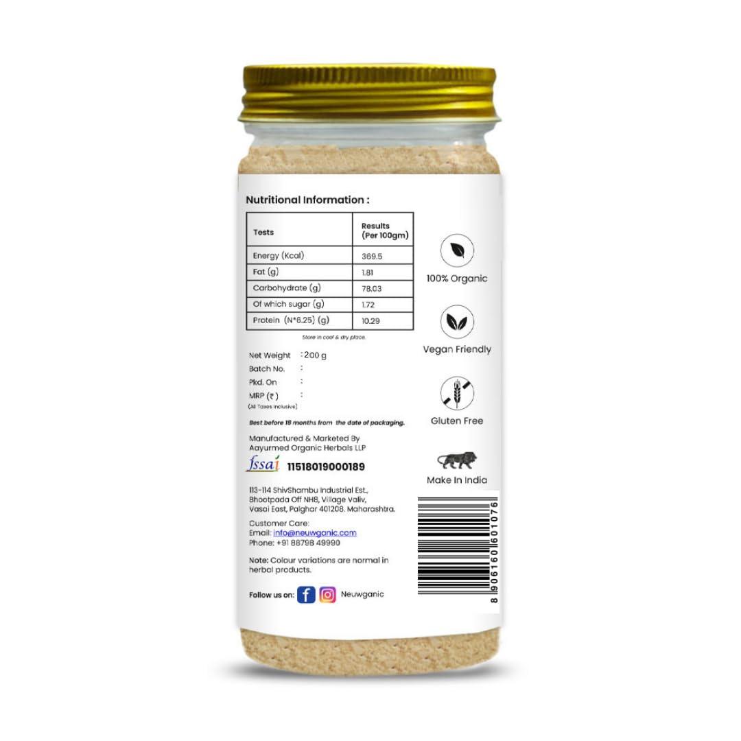 Neuwganic Neuwganic - Organic Moringa Powder 200 Gm Use for Digestion, Energy + Organic Giloy Powder 200 Gm Improves Liver & Kidney Functioning + Organic Shatavari Powder 200 Gm Use for Women Overall Health