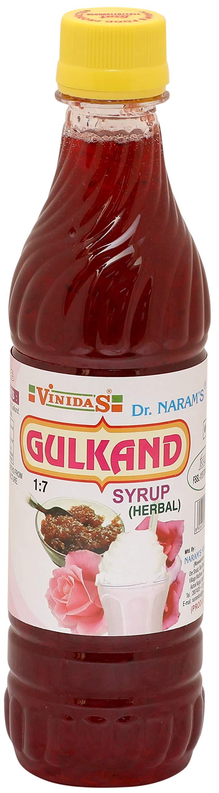 Dr Naram's Vinidas Dr Naram's Vinidas Rose Petal Jam Syrup Gulkand Syrup, 500 g with Pure Gulkand, Rose Water and Rose Petals