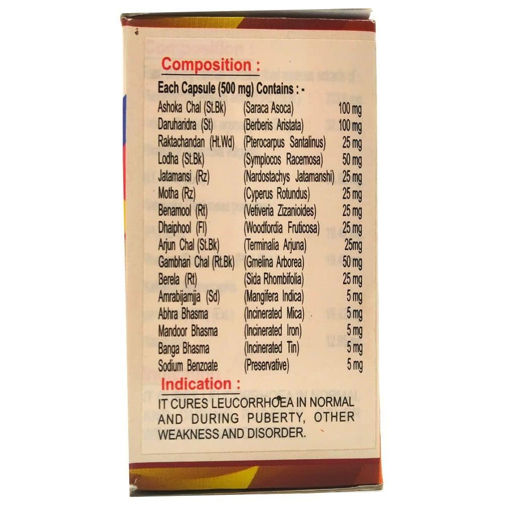 HERBSHD Ayurvedic Leuco Plus Capsule it cures leucorrhoea in normal.(pack of 3)