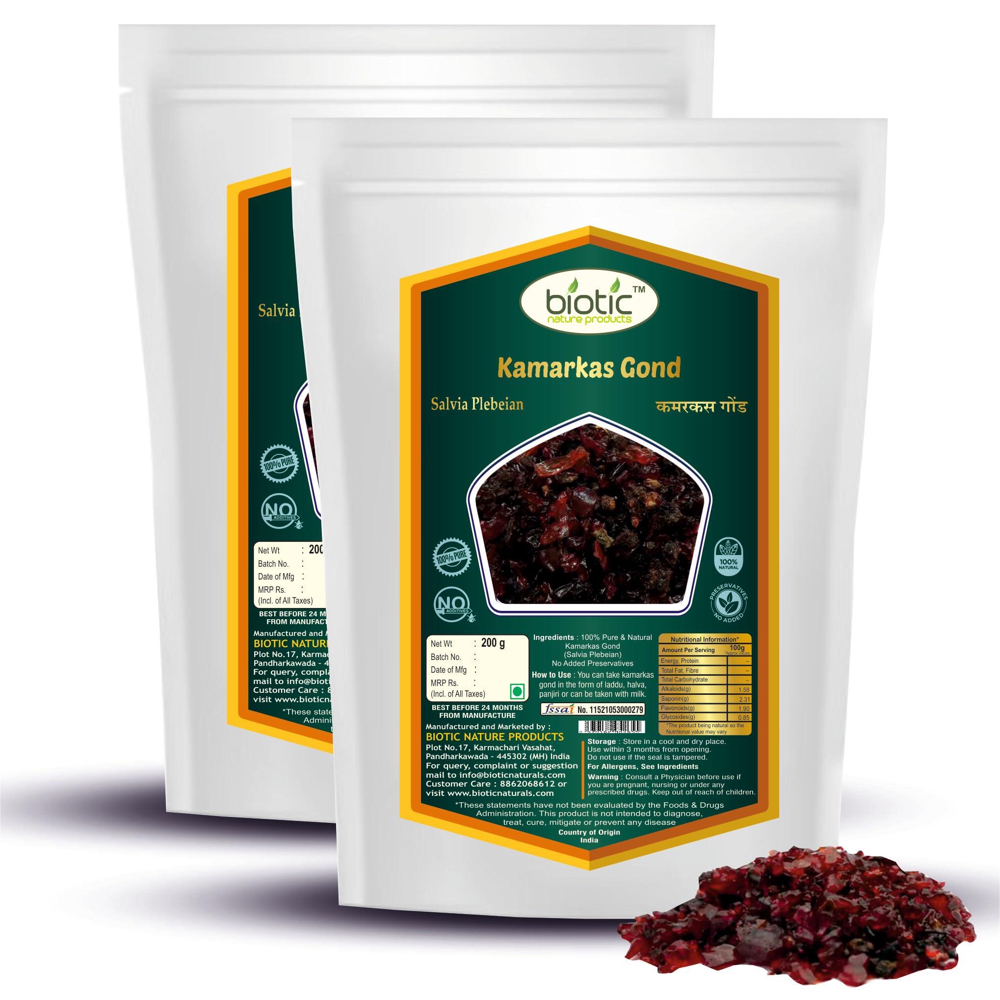 Biotic Biotic Natural Fresh Kamarkas Gondh-Palash Gondh-Kamar Kas Gondh-Kamarkash For Laddu-400Gm