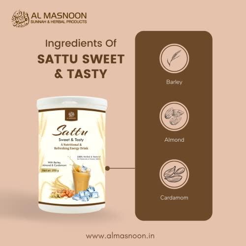 AL MASNOON AL MASNOON Sweet Sattu with Barley, Almond & Cardamom/A Nutritional & Delicious Energy Drink 250g(pack of 1)