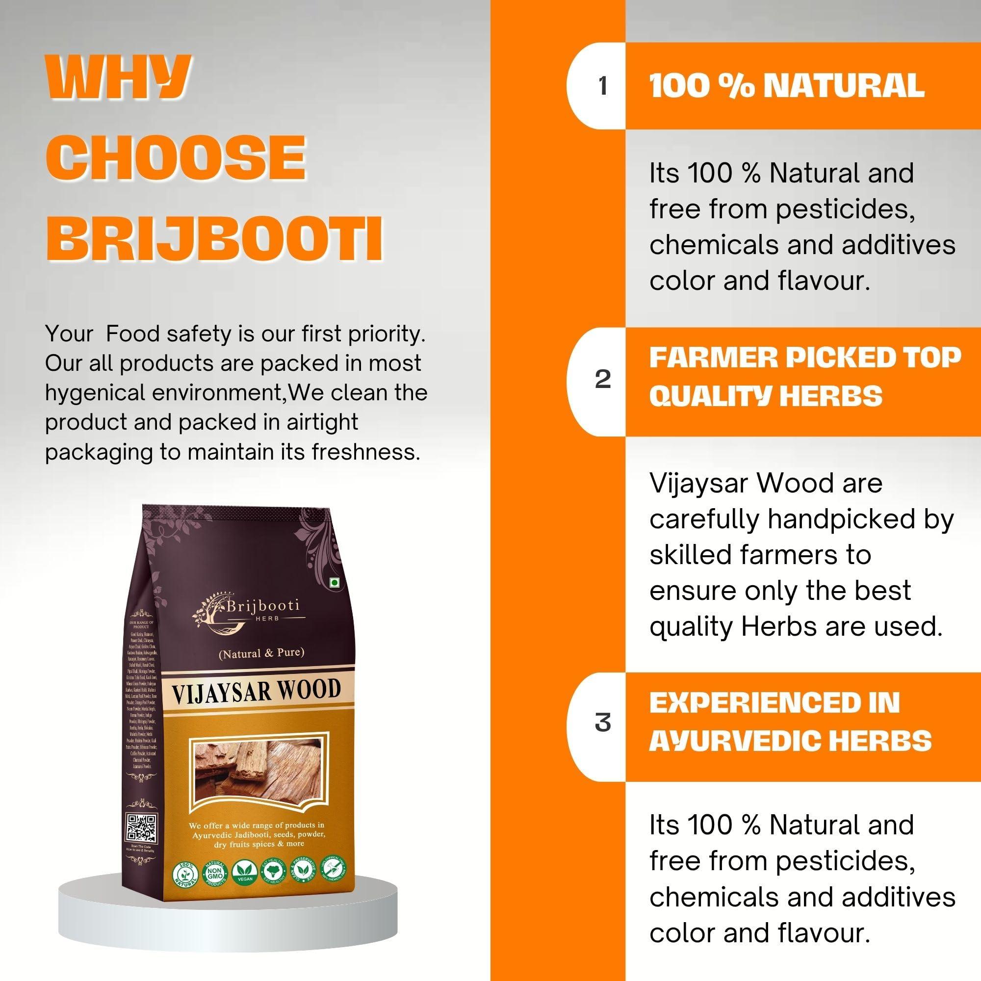 BIRJU MAHAVIR Birju Mahavir Vijaysar Bark- Indian Kino - Pterocarpus Marsupium Bark 400 Gr, (Model: BMKB-151)