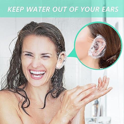 Belanto Waterproof Ear Stickers 500pcs, Disposable Ear Waterproof Ear Protection for Swimming, Showering and Other Water Sports Kids,women Heel Invisible Foot Sticker, Plastic (Disposable Ear Covers 500)