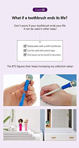 BTS Goods BTS Goods Adult [Bts Official Merchandise] Fans Gift-K-Pop Idols Goods-Bts Character Figure Manual Toothbrush With Convenient Magnetic Holder (Jung Kook), 1 count,Red