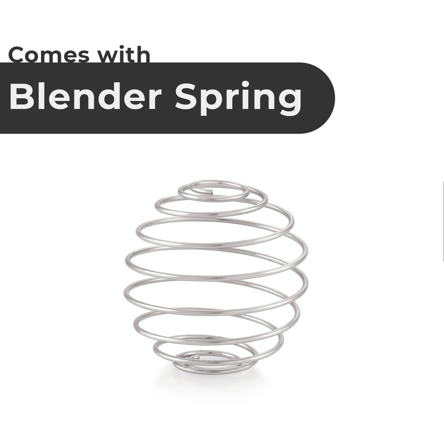 LD LUCIDO DECORE LUCIDO Combo of 2 Combo of 2 Stainless Steel Airtight Leakproof Insulated Protein Shaker Bottle with Blender Spring for Preworkout & Gym (630 ml, Pink & Orange)