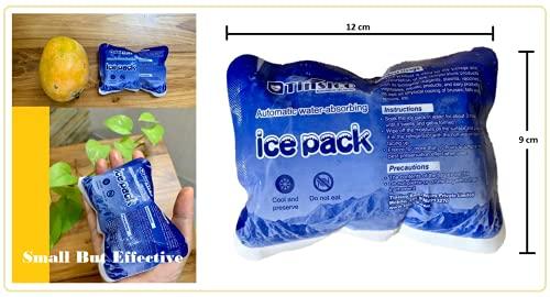 TINSICO TINSICO Ice Pack, Gel Bag (Pack of 10), Automatic Water Absorption Cold Pack, 9x12 cm, Reusable Cooling Pack to keep Food Beverage Cool and Fresh, Ice Pack for Pain Relief