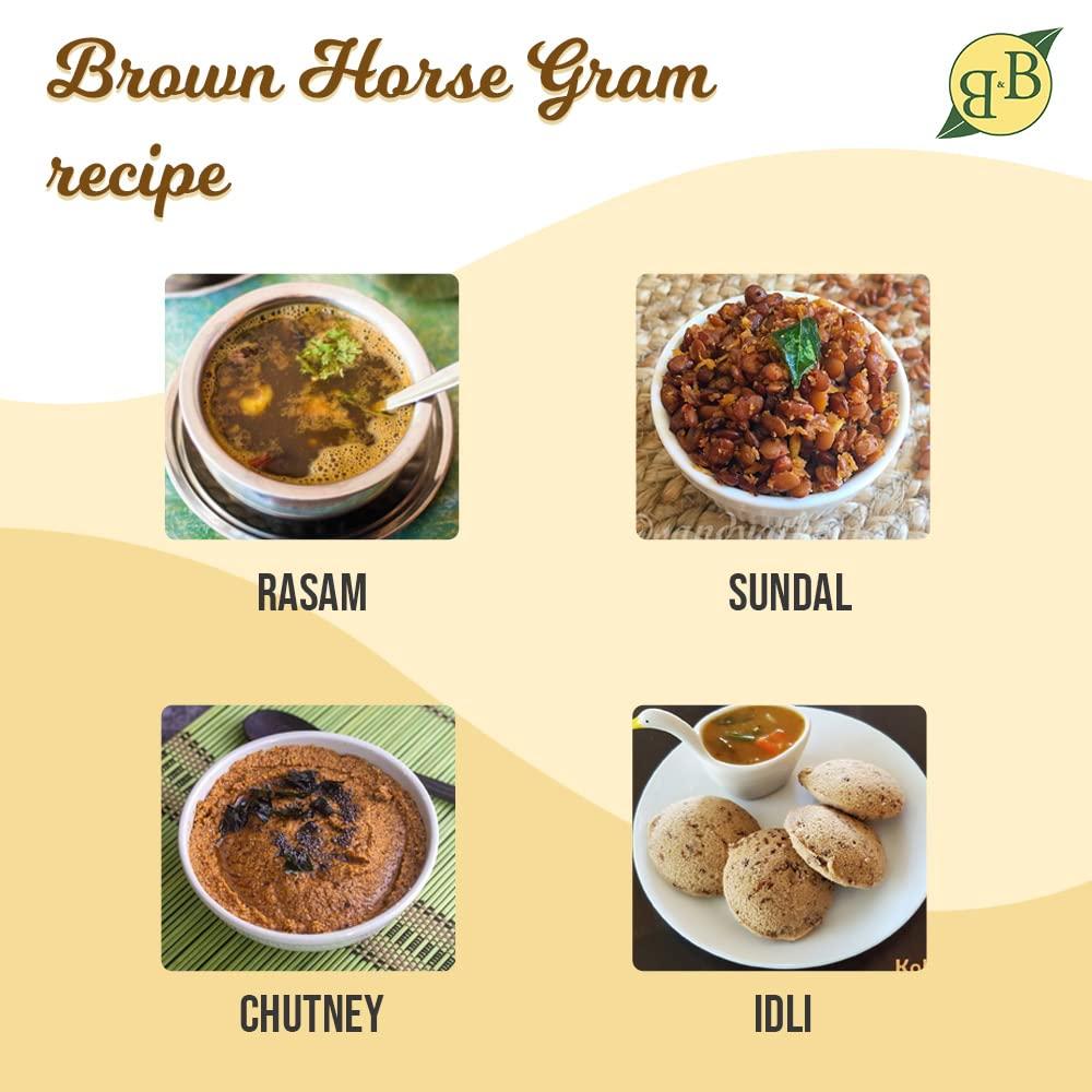 B&B Organics B&B Organics Brown Horse Gram(1kg)/ Vellai Kollu Paruppu/Protein Rich & Certified Organic Legume
