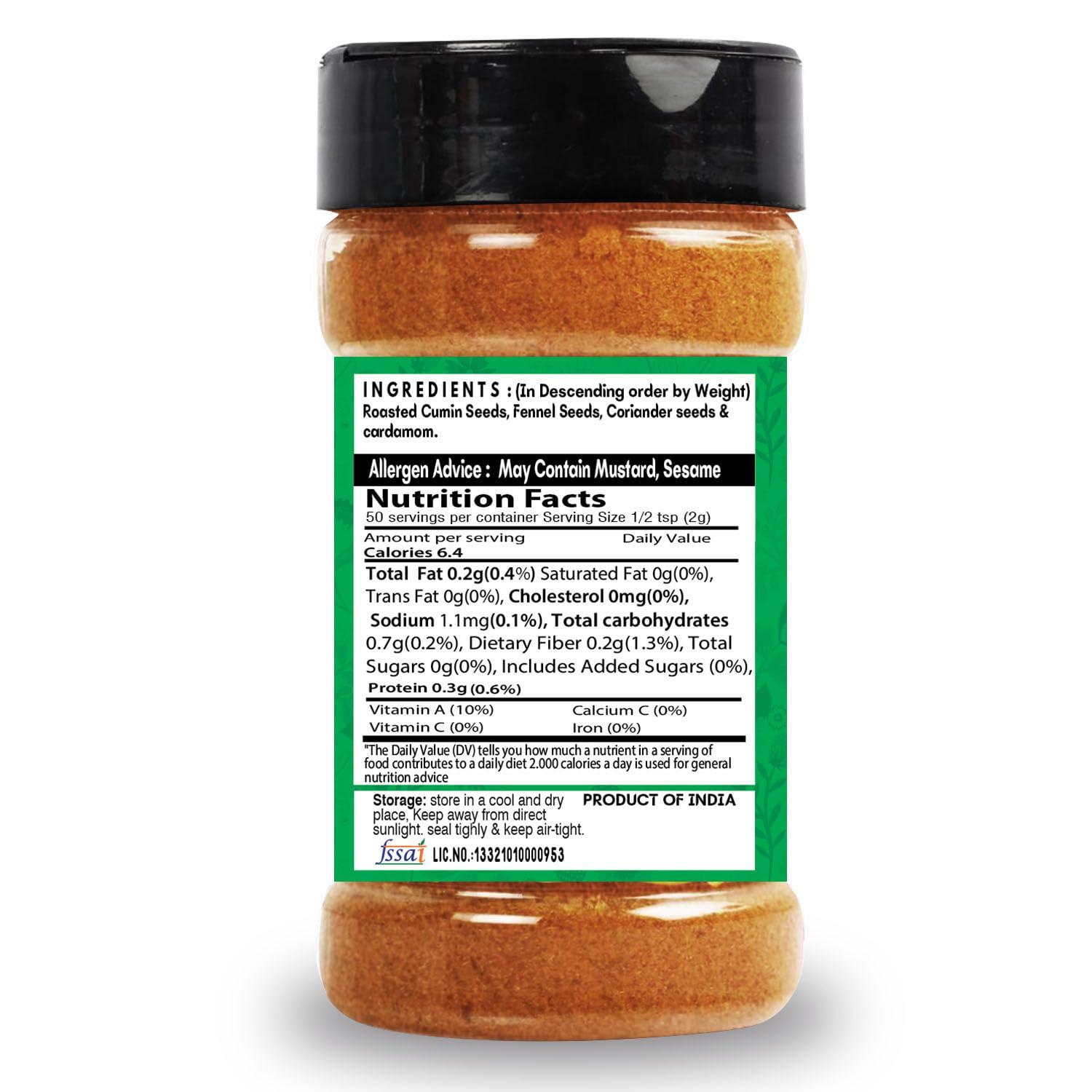 SARANZ SARANZ Bhaja Moshla Masala Perfect for Cooking, Ready to Use, Ghugni Masala or Puchka Masala, Golgappe Masale, Indian Spices, Premium Organic Spices with Rich & Strong Flavour-100 Grams Sprinkler Jar
