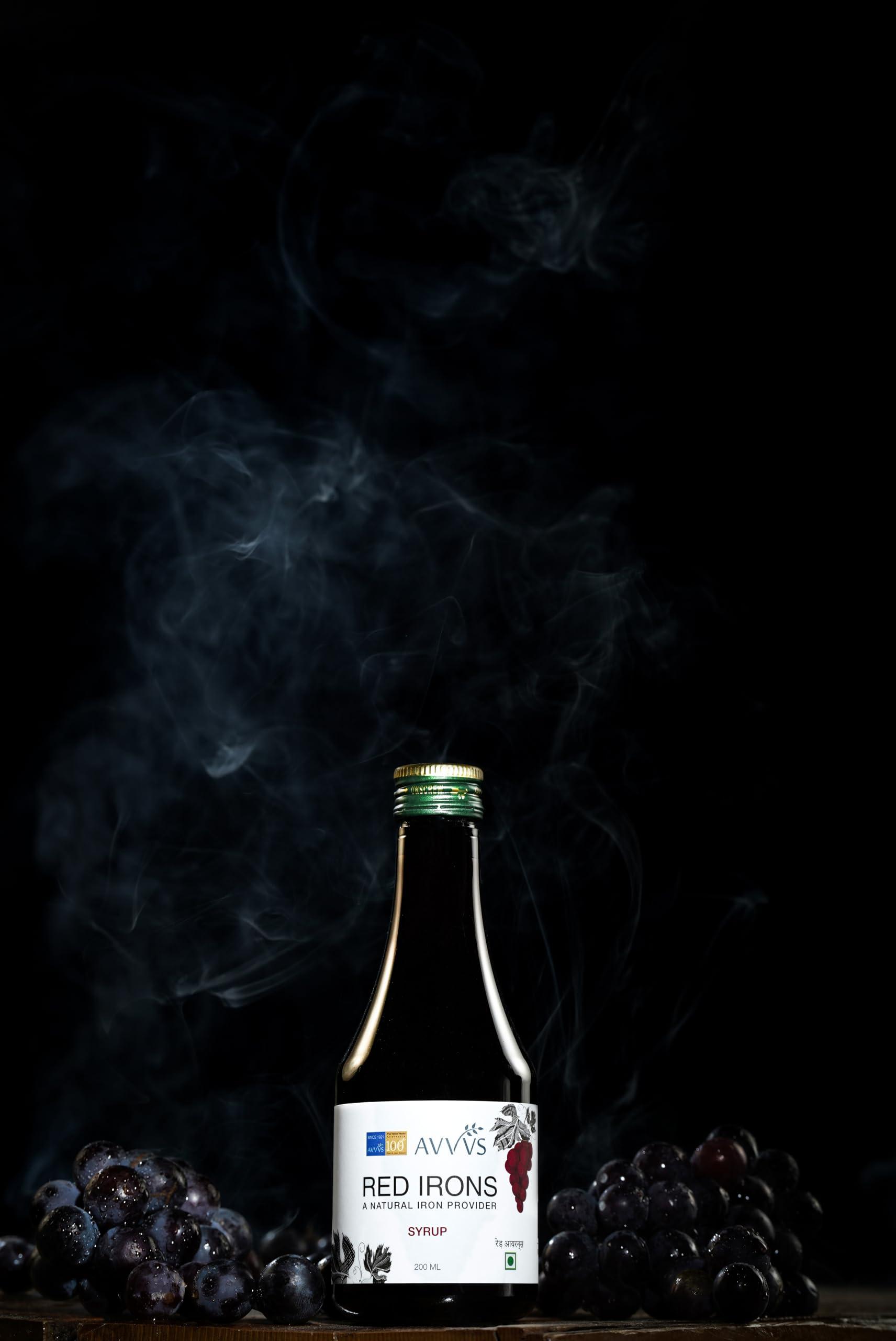 AVVVS AVVVS Red Irons Syrup - 200ml | A Natural Iron Provider, Anemia Syrup, Herbal Iron Supplement, Improves Hemoglobin level