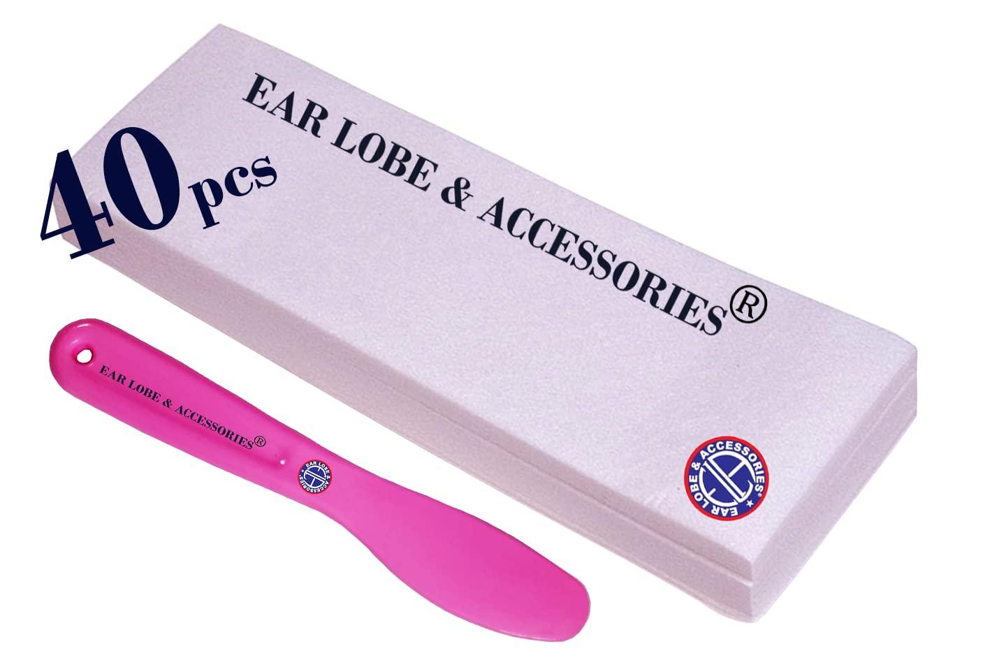 Ear Lobe & Accessories Ear Lobe & Accessories Combo Pack (Non Woven Hair Removal Wax Strips/Patti Pack of 40pcs + D Spatula 1pcs)