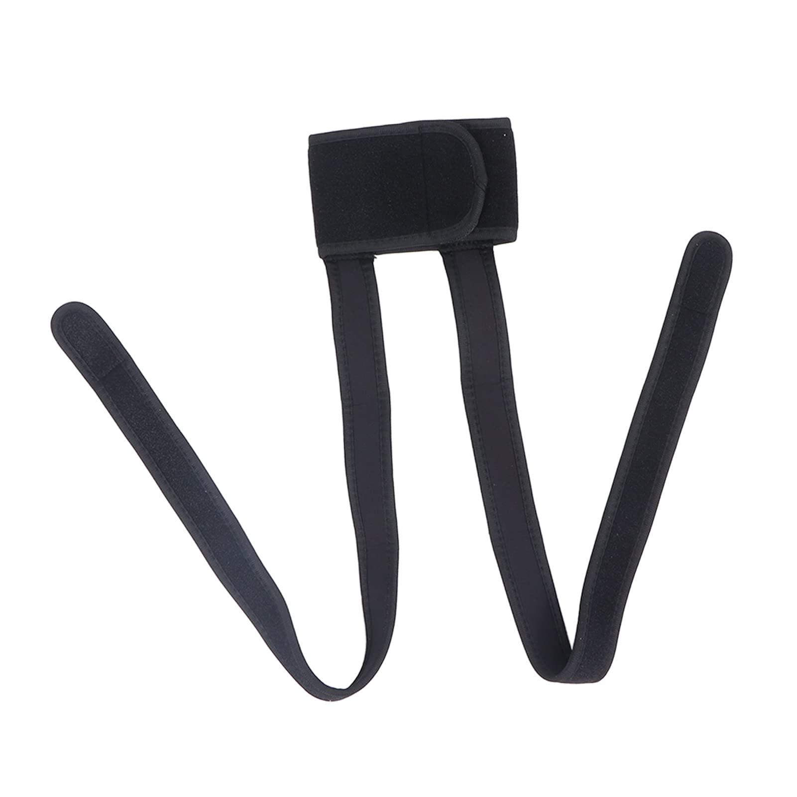 Luroze Wheelchair Safety Foot Strap 35x70cm Hand Washable Wheelchair Foot Strap Black Color Fixed Outdoors