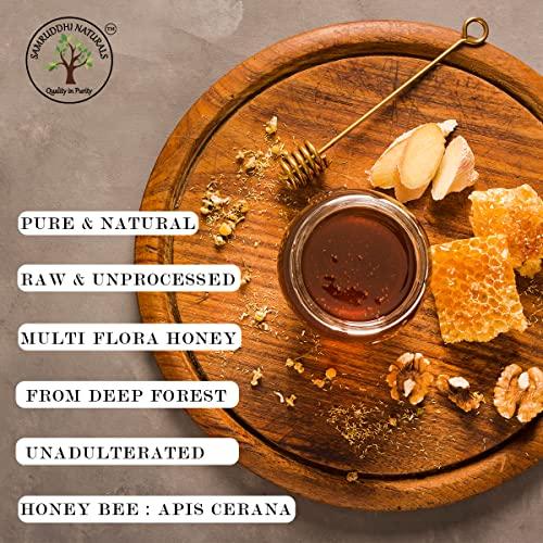 SAMRUDDHI NATURALS SAMRUDDHI NATURALS - Raw Unprocessed 100% Pure Deep Forest DARK Honey from Apis Serena from Western Ghats|Immunity Booster|Lab Tested|-250gms