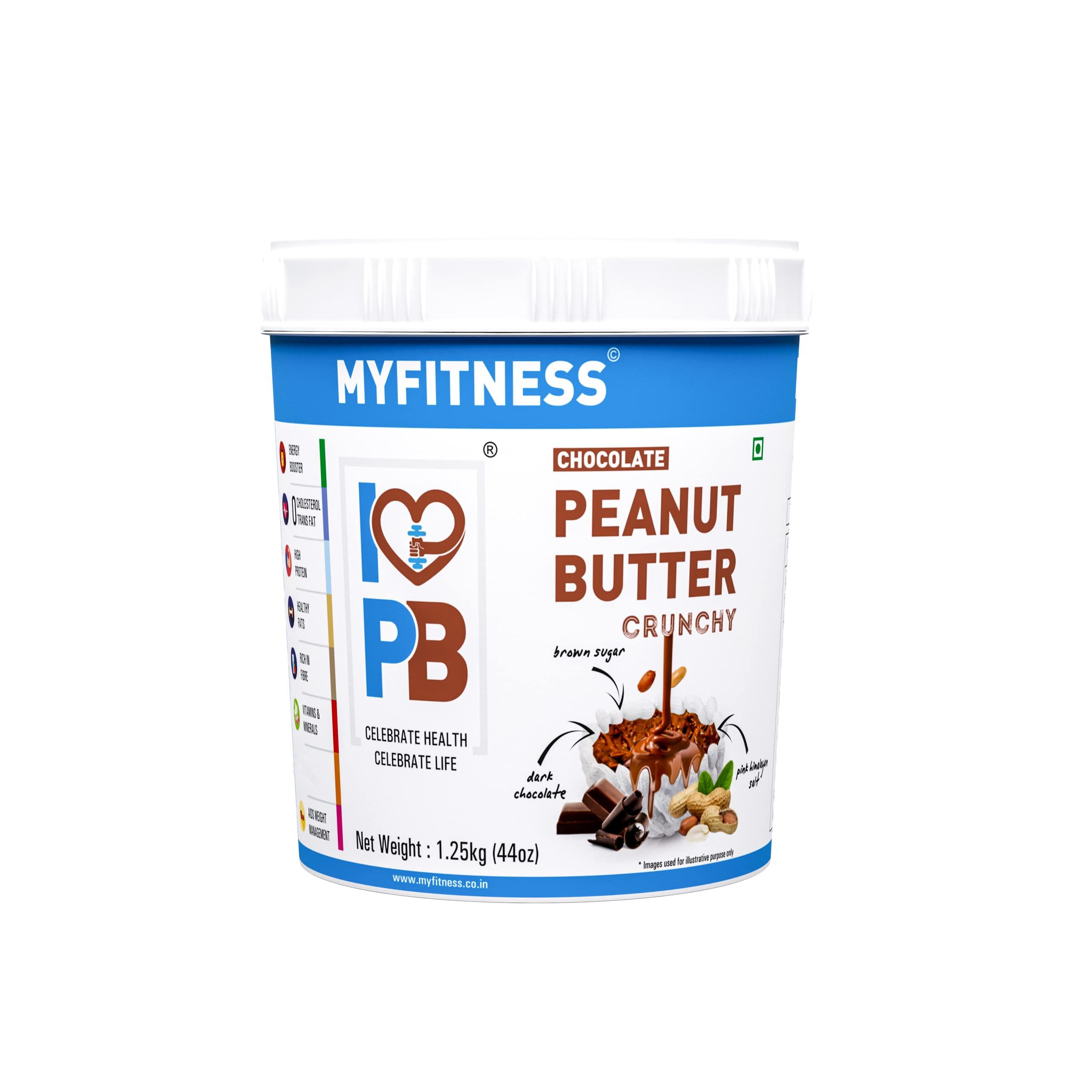MYFITNESS MYFITNESS Chocolate Peanut Butter Crunchy 1250g & MYFITNESS Chocolate Peanut Butter Smooth 510g | 26g Protein
