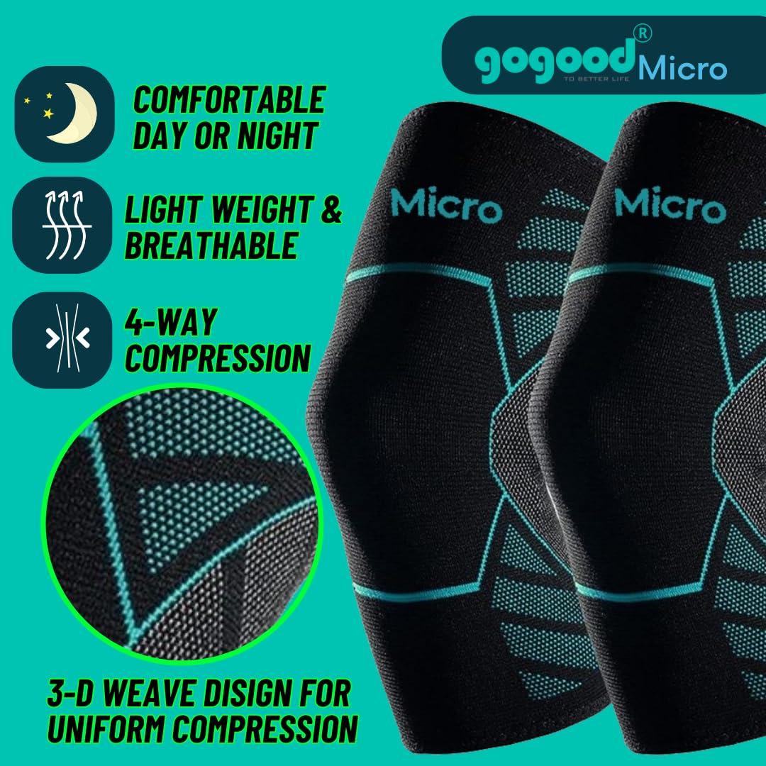 Gogood Gogood Knee Support Caps Pain Relief Men and Women/Ortho Knee Guard for Kabaddi Gym Workout Squats Running Jogging Cycling Sports M (1 Pair)