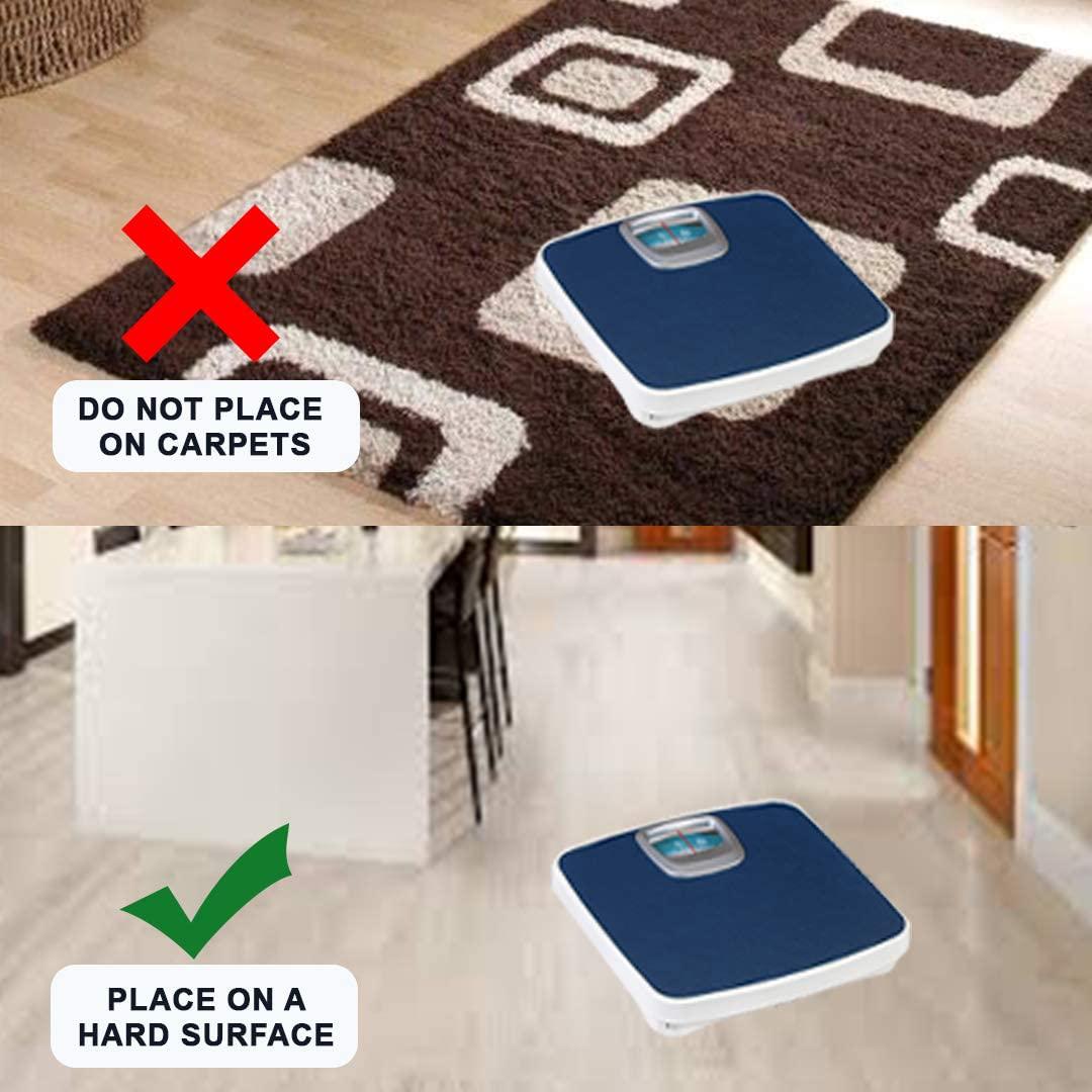 ACU-CHECK ACU-CHECK Analog Body Weight Scale | Mechanical Scale | 286 lbs 130 kg Capacity | Non-Skid | Simple Dial Calibration Bathroom Body Scale, Gym Weight Scale (Blue)