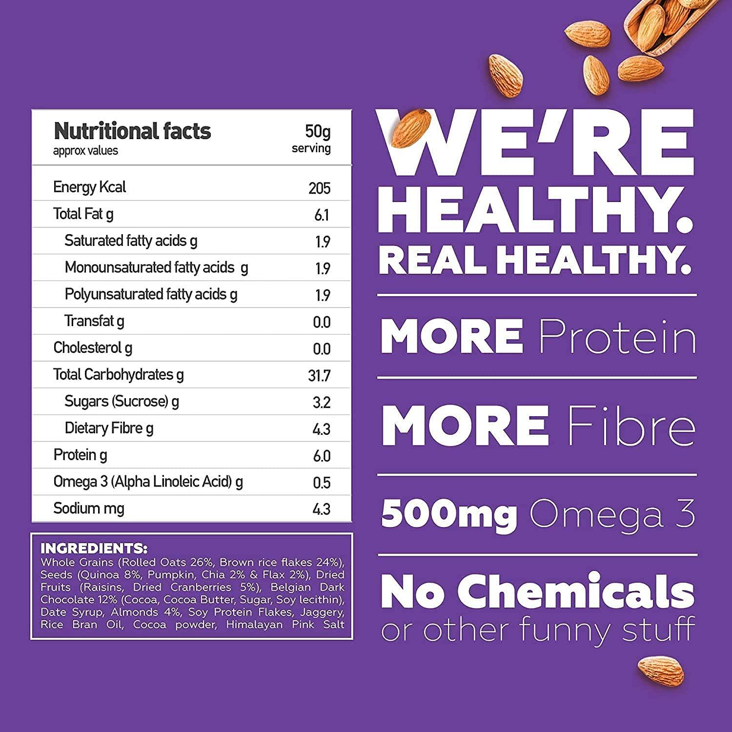 Yogabar Yogabar Dark Chocolate Peanut Butter and Muesli Combo | Dark Chocolate Peanut Butter - (400gm ) | Dark Chocolate Muesli - ( 700gm )