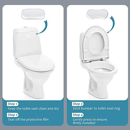 LIVYU LIFE LIVYU LIFE Universal Toilet Seat Bumper (2 sets- 10 Pcs)