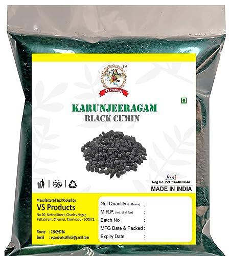 VS Products VS Products Black Cumin Seeds, 250g, Karunjeeragam Seeds, Kala Jeera, Kalonji Seeds, Nigella Seeds, Black Seeds, (Packof2X100g, Pack of 1 x 50g)