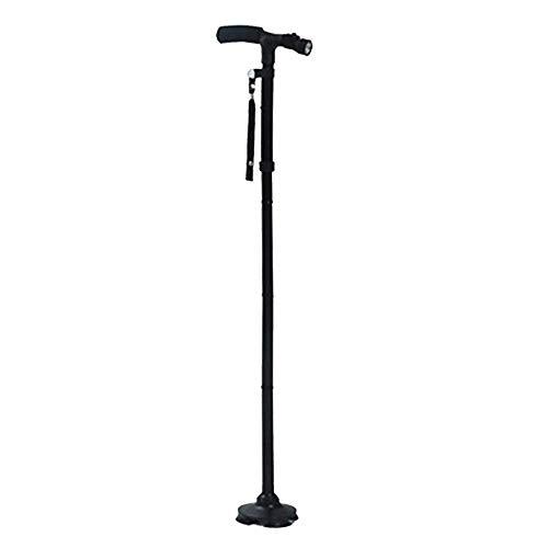 GOPINATH SHOPPE GPNT Trusty Cane - Sturdy Folding Cane with Built-in Lights Portable Old Man Stick Ultra-light Handle LED Light Folding Old Man Safety Walking Stick
