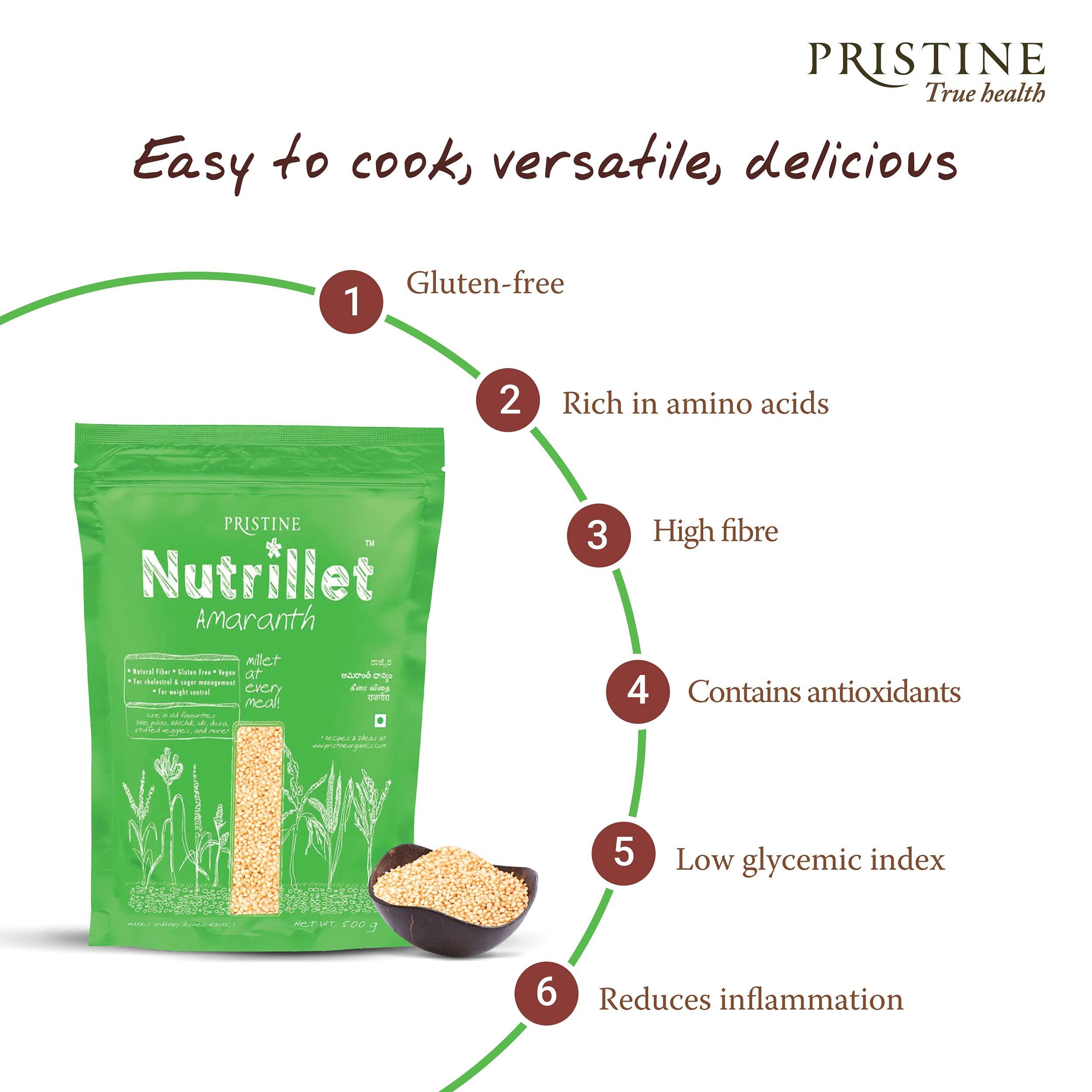 Pristine PRISTINE Nutrillet Healthy Amaranth Millet Pouch, 500 g (Pack of 3)