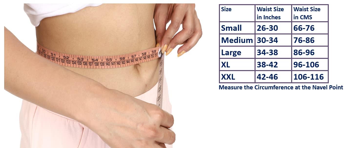 Clubby Clubby Cotton 3-inch abdominal belt after delivery for tummy reduction, Belly trimmer fat reduction abdominal binder. (Grey, L)(34-38) Inch Waist