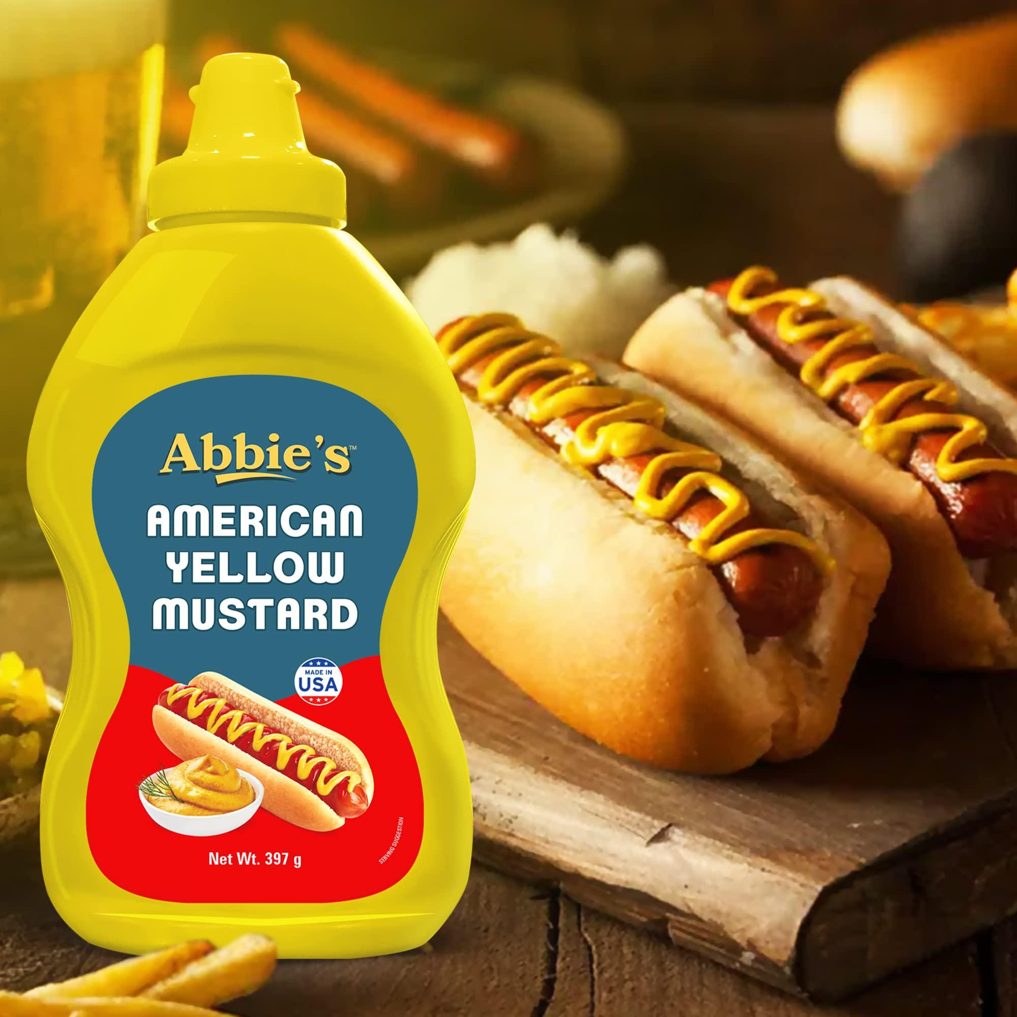 Abbie's Abbie's Squeeze Yellow Mustard 652 g (Pack of 255 g and 397g ,1 unit each), Product of USA