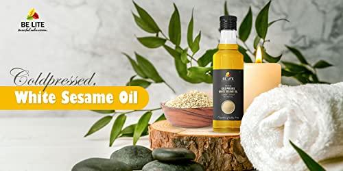 BE LITE BELITE® Cold Pressed Sesame Oil (Til Ka Tel) Gingelly Oil, Extra Virgin Edible Cooking Oil (500ml)
