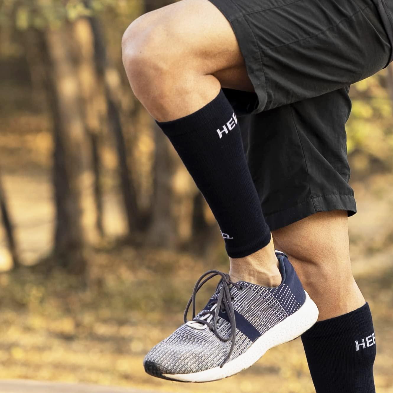 HEELIUM HEELIUM Bamboo Compression Socks & Sleeves For Men & Women | Odour Free & Superior Grip | Running, Cycling, Boosts Blood Circulation & Recovery